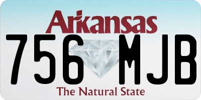AR license plate 756MJB