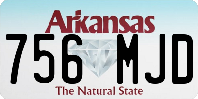 AR license plate 756MJD