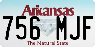 AR license plate 756MJF