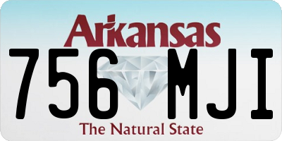 AR license plate 756MJI