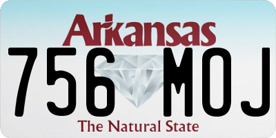 AR license plate 756MOJ