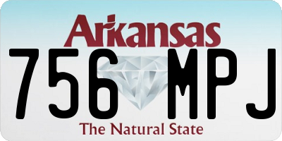 AR license plate 756MPJ