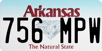AR license plate 756MPW