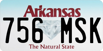 AR license plate 756MSK