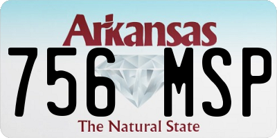 AR license plate 756MSP