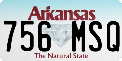 AR license plate 756MSQ