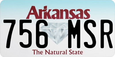 AR license plate 756MSR