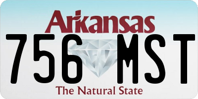 AR license plate 756MST