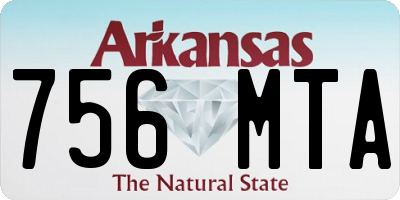 AR license plate 756MTA