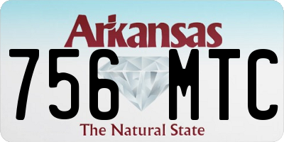 AR license plate 756MTC
