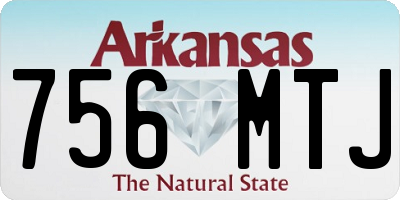 AR license plate 756MTJ