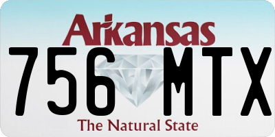 AR license plate 756MTX