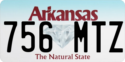 AR license plate 756MTZ