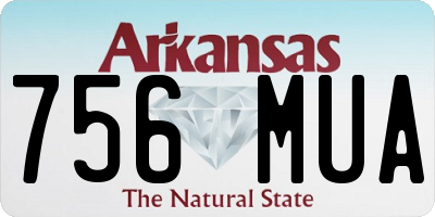 AR license plate 756MUA