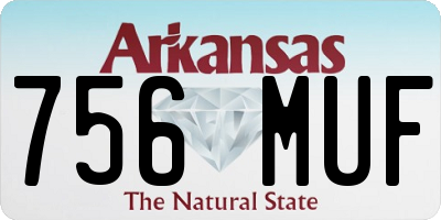 AR license plate 756MUF