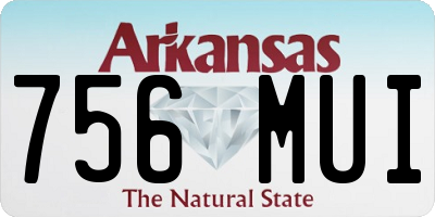 AR license plate 756MUI