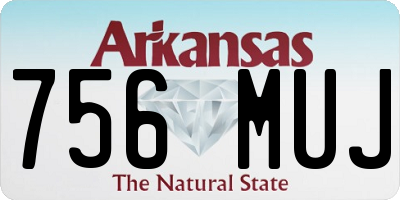 AR license plate 756MUJ