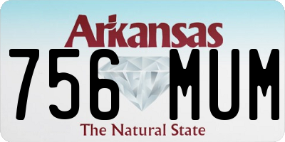 AR license plate 756MUM