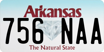 AR license plate 756NAA