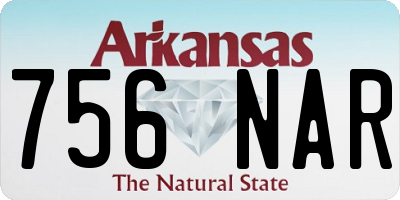 AR license plate 756NAR