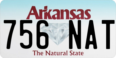 AR license plate 756NAT