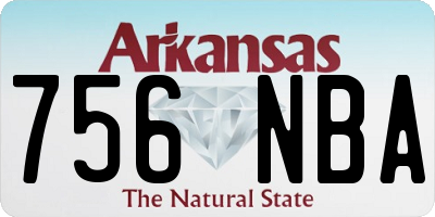 AR license plate 756NBA