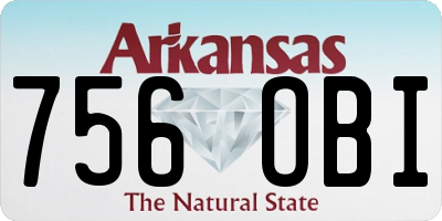 AR license plate 756OBI