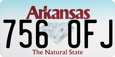 AR license plate 756OFJ