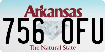 AR license plate 756OFU