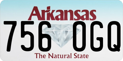 AR license plate 756OGQ