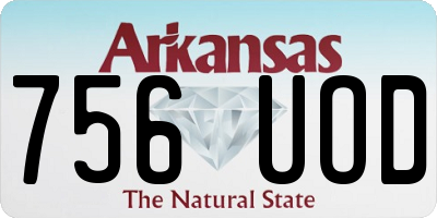 AR license plate 756UOD