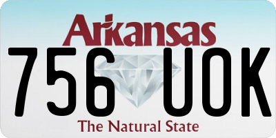 AR license plate 756UOK