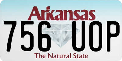 AR license plate 756UOP