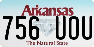 AR license plate 756UOU