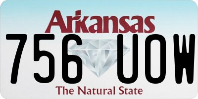 AR license plate 756UOW