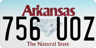 AR license plate 756UOZ