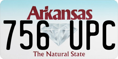 AR license plate 756UPC