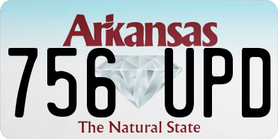 AR license plate 756UPD