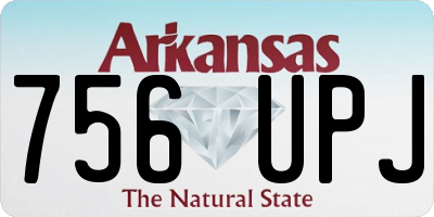 AR license plate 756UPJ
