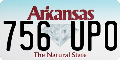 AR license plate 756UPO