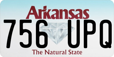 AR license plate 756UPQ