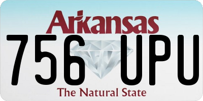 AR license plate 756UPU