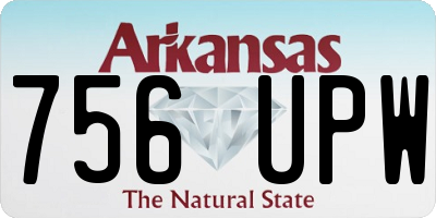 AR license plate 756UPW