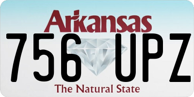AR license plate 756UPZ