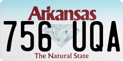 AR license plate 756UQA