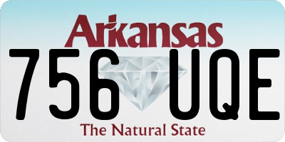AR license plate 756UQE