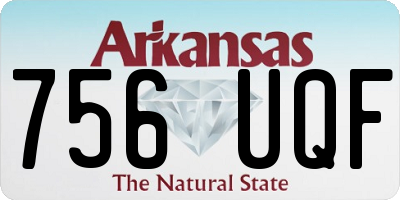 AR license plate 756UQF