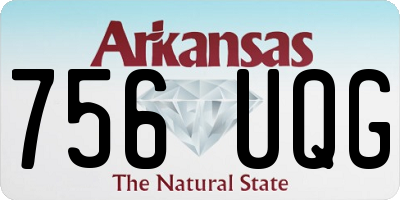 AR license plate 756UQG