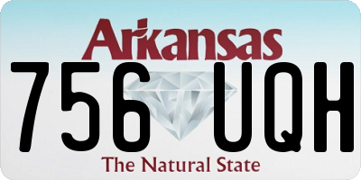 AR license plate 756UQH