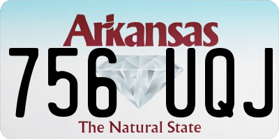 AR license plate 756UQJ